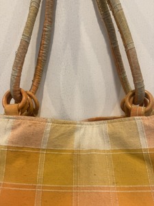 Sac fourre-tout décontracté en coton à carreaux avec deux poignées, léger, à ouverture supérieure, pour usage quotidien, sac à main pour femme - Product Image 5