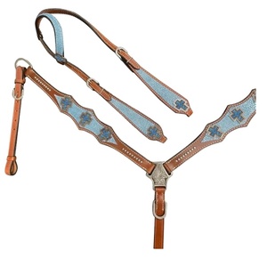 Conjunto de cabeza de cuero de vaca 100% ligero de la mejor calidad, cuello de pecho, productos de caballos de gran venta del fabricante indio - Product Image 2