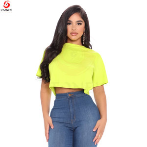 Women's Premium Cotton <b>Crop</b> <b>Top</b> T-Shirt Lightweight Breathable Eco-Friendly Casual Tee for Gym Fitness Yoga Outdoor Activities - Product Image 4