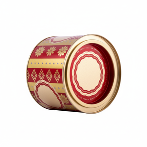 Round Tinplate Tea Can for Festival Gift, Chocolate and Candy <b>Packaging</b> - Product Image 2