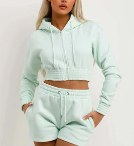 Conjunto de 2 piezas de ropa urbana para mujer, color sólido, cuello redondo, camiseta oversize y pantalones cortos para verano. - Product Image 4