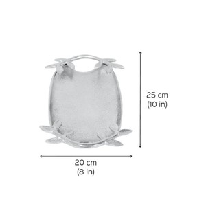 Plateau en aluminium poli finition or de qualité supérieure, plateau de service design moderne avec poignée en forme de feuille pour mariage, dîner, décoration de la maison - Product Image 4