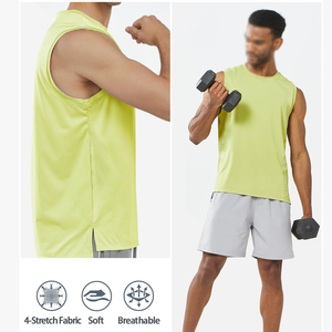 2026 New Arrival Custom Logo Men's Tank Tops Breathable Fitness Sportswear Wholesale Online Sale Oem Design Customizable Size - Product Image 4