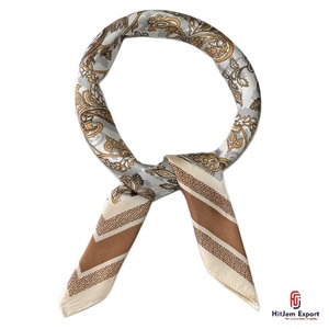 Premium Short <b>Scarf</b> Fabric Custom Printing OEM ODM White Label Textile Manufacturer Fashion Accessories Factory - Product Image 3
