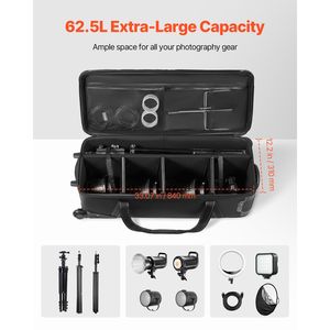 Valigia Professionale per Fotocamera con Ruote 35.83 X 11.81 X 14 / 91 X 30 X 35.5 cm, Borsa Fotografica con Rotelle e Cinghie - Product Image 2