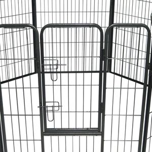 Recinto per Cani in Metallo Resistente da 40 Pollici, Recinzione per Esercizio a 8 Pannelli Hammigrid, Box per Animali Domestici e Cancello in Argento - Product Image 6