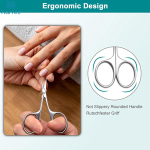 OEM Custom Logo Cuticle Scissors Nail Care Tool Sharp Curved Blade Stainless Steel <b>Trimmer</b> Best Product Cuticle Scissors - Product Image 4