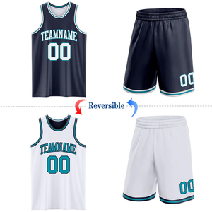 Maillot de basket-ball réversible personnalisé avec logo d'équipe, vêtements de sport - Product Image 2