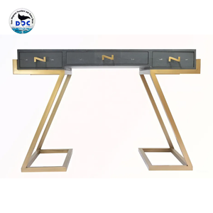 OEM Traditional Rectangle Faux Shagreen Wood <b>Console</b> <b>Table</b> with <b>Storage</b> for Home Living Room Kitchen Hotels & Schools - Product Image 1