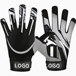 Gants de football américain en cuir de qualité supérieure, imperméables, compatibles avec les écrans tactiles, confortables, respirants, imprimés et tendance - Product Image 4