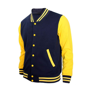 Custom Men's Canvas Varsity <b>Jacket</b> Stand Collar Letterman Blank <b>Jacket</b> - Product Image 5