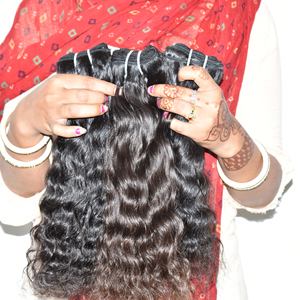 <b>Cheap</b> Indian Remy Raw Virgin Human Hair 100g Bundles Wholesale Wavy Natural Machine Double Weft Soft Silky Texture <b>Extensions</b> - Product Image 6
