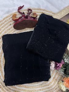 ชุดกระโปรงพื้นเมืองผ้าส่าหรีสีดำชุดแฟนซีบูติกสไตล์อินเดียชุดแฟนซีสุดพิเศษลายส่าหรี - Product Image 3