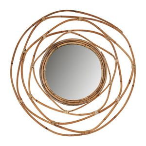 Aesthetic Handmade Abstract <b>Mirror</b> Rattan Kids Bedroom Decor Natural Woven Wicker Wall <b>Hanging</b> <b>Mirror</b> Rattan Decor Wholesale - Product Image 2