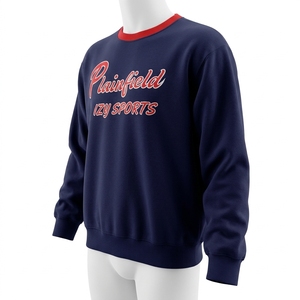 Sudadera Clásica de Cuello Redondo para Hombre, de Felpa Relajada, Mezcla de Algodón, Manga Larga, Ropa Casual para el Día a Día, Sudadera Deportiva - Product Image 3