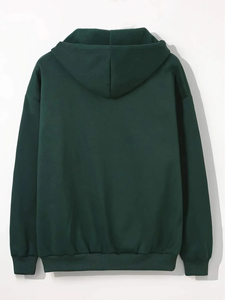 Men's Long Sleeve Thermal Pullover Winter Hoodie Zipper-Up Sweatshirt Washed Design Hooded 100% Cotton Fleece <b>Waterproof</b> Zipper - Product Image 2