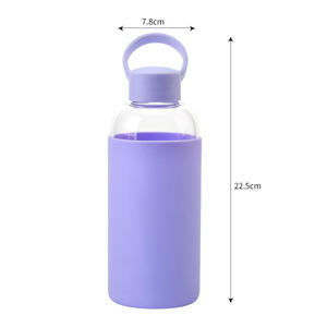 Vaso Portátil de Vidrio Resistente al Calor con Diseño Minimalista y Funda de Silicona para Gimnasio, Aire Libre, Hogar y Oficina - Opción de Regalo - Product Image 6