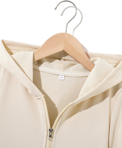 Customizable Youngsters' Casual Hooded Zip-Up Fleece Jacket Soft 100% Cotton Windproof Machine Washable Winter Comfort Fit Boys - Product Image 3