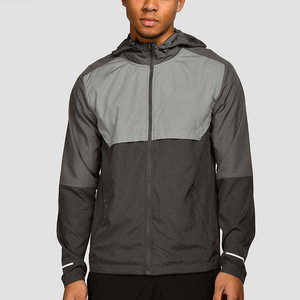 Men's <b>Lightweight</b> Waterproof <b>Running</b> Windbreaker <b>Jacket</b> Breathable Reflective Hooded Sportswear Outdoor Gym Training Coat Men - Product Image 1
