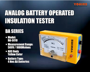 เครื่องทดสอบฉนวนแบบอนาล็อก 500V 1000M สำหรับ |   ผลิตในอินเดีย |   ความแม่นยำสูง 5% |   การป้องกันระดับ IP55 |   รับประกัน 1 ปี |   เครื่องทดสอบอินฟราเรด - Product Image 6