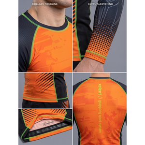 Camiseta de compresión de manga larga para hombre, 210GSM, poliéster y elastano, para BJJ, Jiu Jitsu, MMA, Grappling, OEM disponible - Product Image 4