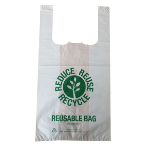 Bolsa de transporte con asa de plástico para camisetas de mercancía personalizada para comestibles - Product Image 5