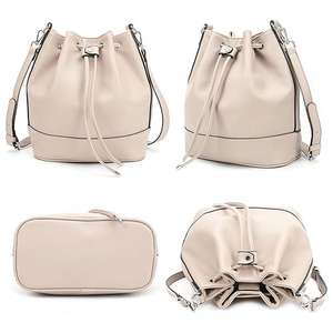 Sac fourre-tout en cuir véritable 2026 pour femme, sac à bandoulière vintage en cuir de vachette, sac seau personnalisé en cuir souple pour le shopping - Product Image 5