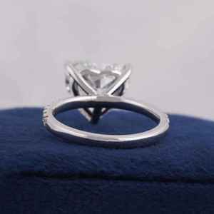 Anillo de Diamante Cultivado en Laboratorio con Certificación IGI, Corte Corazón, 3CT, Oro Blanco de 14K, Color FG, Claridad VS1, Joyería Fina para Mujer, Regalo de Lujo, OEM, ODM - Product Image 6