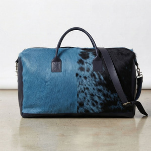 Custom Cowhide Leather Lightweight Unisex <b>Travel</b> <b>Bag</b> with Zipper Closure and Adjustable Strap-Duffel & Weekender Style - Product Image 2