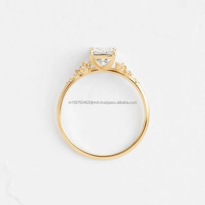 IGI/GIA Lab Grown Cut Diamond Vintage 14K Anillo de boda/compromiso amarillo Unisex Oro blanco fino para fiesta de aniversario-Worthy - Product Image 4