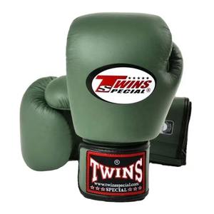 Gants de boxe verts pour jumeaux, gants de boxe professionnels sur mesure, équipement de combat, qualité supérieure, cuir véritable, pour le punching professionnel - Product Image 2