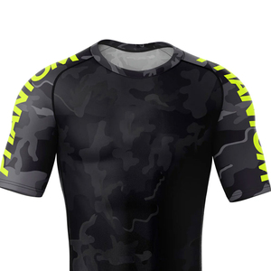 Unisex Rash Guard <b>T</b> <b>Shirt</b> Sports Wear Men Gym Rash Guard Half Sleeves <b>Swimming</b> Rash Guard With Customized Printed - Product Image 3