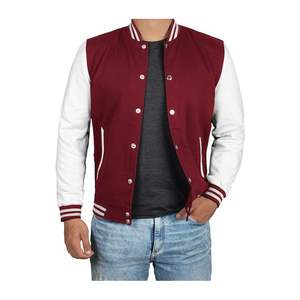 Chaqueta Varsity para Hombre, Confeccionada con Tela de Alta Calidad y Cuero con Parches, Cómoda de Usar, Talla Grande, Producto de Alta Calidad - Product Image 4