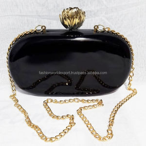 Pochette en résine faite à la main rustique et moderne Sac à main unique pour femme Sac de soirée élégant pour occasions spéciales - Product Image 5