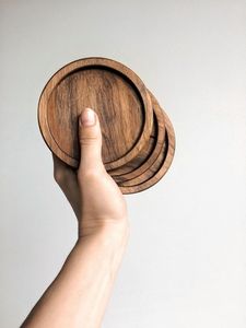 Sous-verres carrés en bois faits main, design original, pour tasses à thé, vaisselle et verres, prix de gros, fournisseur d'usine indienne - Product Image 3