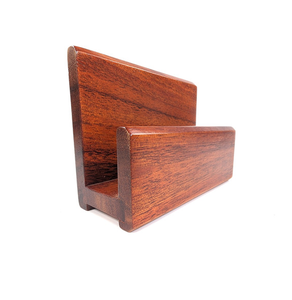High Quality Wood Card Holder Desk Office Tabletop Counter Organizer Wood <b>Memo</b> <b>Pad</b> Holder Stand - Product Image 4