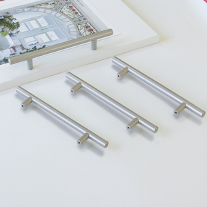 Modern Stainless Steel T-<b>Bar</b> Cabinet Handle Brushed Metal Drawer <b>Pull</b> Durable Sustainable Kitchen Bathroom Dining Furniture - Product Image 3