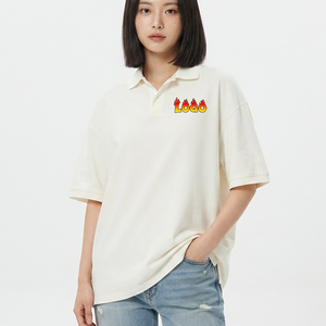 ผู้ผลิตเสื้อกอล์ฟขายส่ง เสื้อโปโลแขนสั้น คอวี ติดกระดุม ผ้าปิเก้ เสื้อโปโลปักลายสำหรับผู้หญิง - Product Image 4