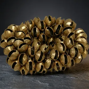 Campanas Ghungroo de Latón, Campanas Indias Tradicionales para el Tobillo con Sonido de Cascabel para Danza Clásica, Disfraces Musicales y Decoración Cultural - Product Image 1