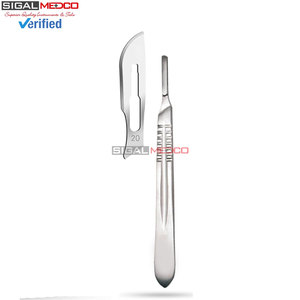 Lames de scalpel manuelles 100 pièces, Dermablade en acier à haute teneur en carbone, emballées individuellement, 1 manche de scalpel chirurgical, certifié CE, tranchant SIGAL - Product Image 2