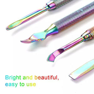 KAAMIR INSTRUMENTS Empujador de Cutículas Profesional de Calidad para Salón, Cuadrado, Doble Punta, Acero Inoxidable, Reutilizable y Duradero - Product Image 2