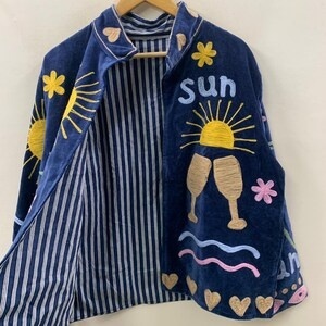 Winter Jacket Velvet Suzani Cropped Bohemian <b>Coat</b> with Floral Embroidery Festivals Wear Floral Suzani Overcoat Women - Product Image 4