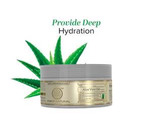 Gel d'aloe vera naturel Khadi, hydratant en profondeur, formule non collante, rend la peau douce et souple, convient à tous les types de peau, 200g - Product Image 1