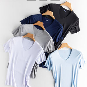 Vente directe d'usine, t-shirt en coton 100% tricoté, 180g, uni, manches courtes, respirant, écologique, XS, imprimé, vêtements en stock, femme - Product Image 3