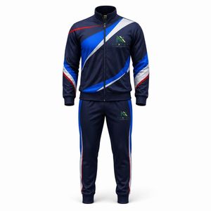 Conjunto Deportivo Personalizado para Hombre, con Capucha, Chaqueta con Cierre Completo y Pantalones, Traje de Entrenamiento Sólido para Invierno - Product Image 1