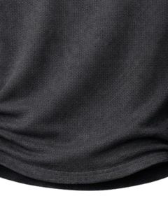 T-shirt thermique à manches longues pour homme, col Henley, gris anthracite, décontracté, col boutonné, vêtement d'hiver, coton, coupe ajustée, tissu respirant - Product Image 4