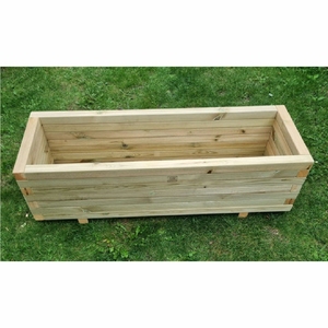 Wholesale Outdoor <b>Large</b> Rectangular Wooden Planter <b>Box</b> Durable Solid Wood Flower Pots for Garden Backyard Decoration Planters - Product Image 1