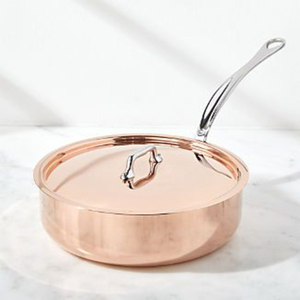 Classic Stainless Steel Fry <b>Pan</b> <b>with</b> <b>Lid</b> Tri-Ply Induction Compatible Heavy Bottom Deep Frying <b>Pan</b> for Professional Kitchens - Product Image 4