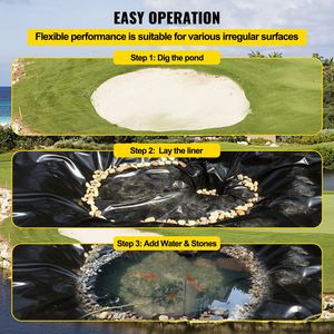 Telo per laghetto in LLDPE 20x25 piedi, spessore 20 mil, per laghetti per pesci e cascate, telo geosintetico in argilla per laghetti e vasche per pesci - Product Image 4