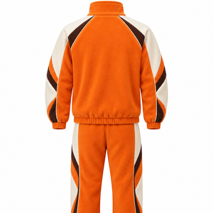 Mens <b>Fleece</b> Tracksuit Custom Warm Training Sportswear With Full Zip Jacket And Jogger Pants For <b>Running</b> Gym And Casual Wear Gear - Product Image 4
